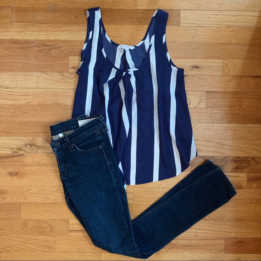 BCBG tops with Rag & Bone Skinny Jeans